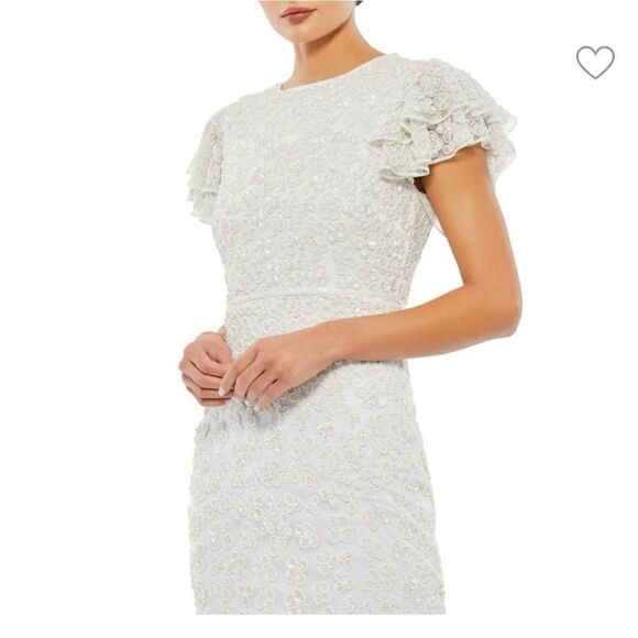 NEW Mac Duggal 10827 women’s embellished sheath knee length lined dress size 6 - Picture 3 of 14